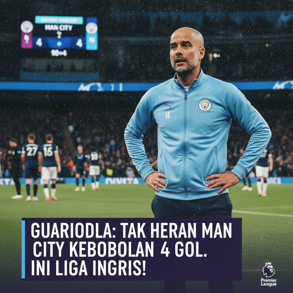 Guardiola Tak Heran Man City Kebobolan 4 Gol: Ini Liga Inggris!